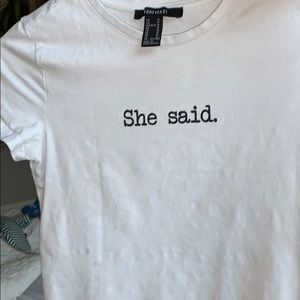 basic white cropped graphic tee☁️